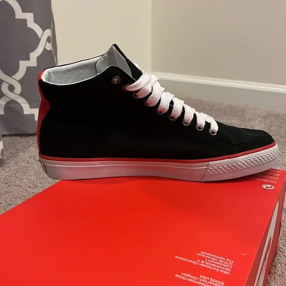 Polo Ralph Lauren Ballards Hi Shoes Sneakers new canvas black red